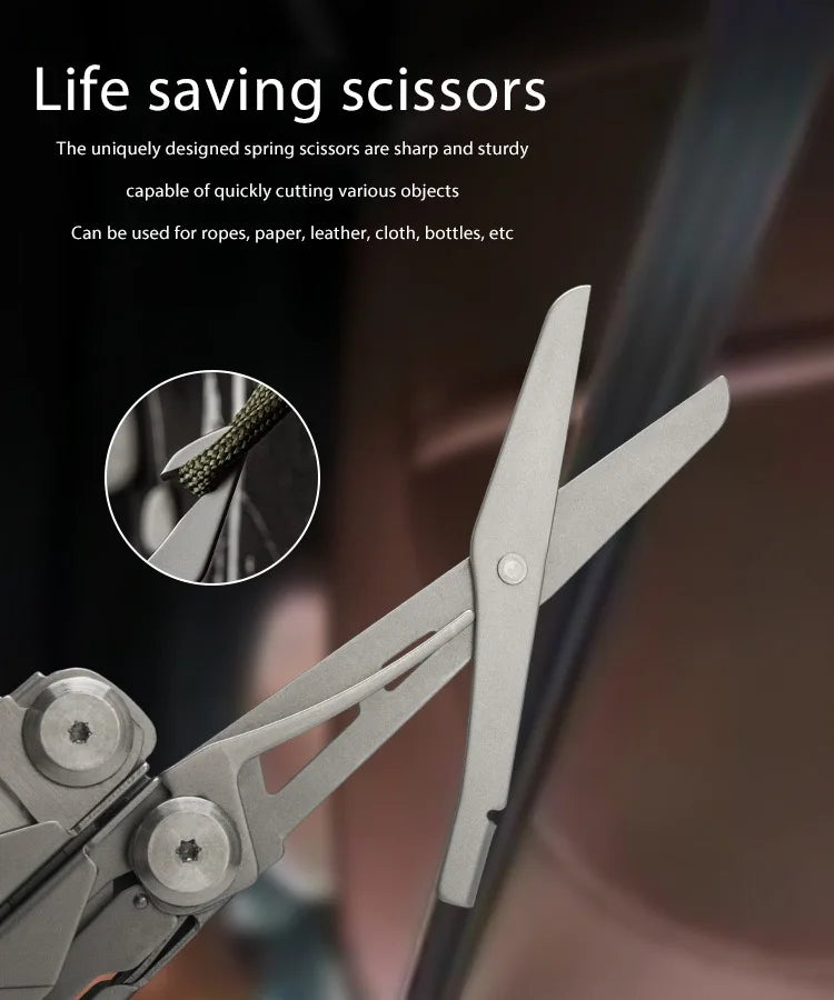 Outdoor Camping Multi Tools Folding Survival Gear Plier Knife Wire Stripper Outdoor Mini Portable Hand Tools Knife, Scissors