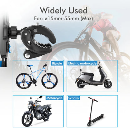 Bike Phone Holder 360° Adjustable Universal Bicycle Phone Holder for 4.7-7 Inch Mobile Phone Stand Shockproof Bracket GPS Clip