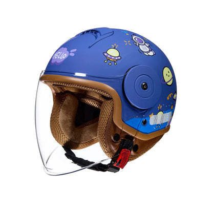 Children's Four Seasons Helmet New National Standard Class A 3C Certification Cartoon Electric Vehicle Helmet Motorcy Casco Moto