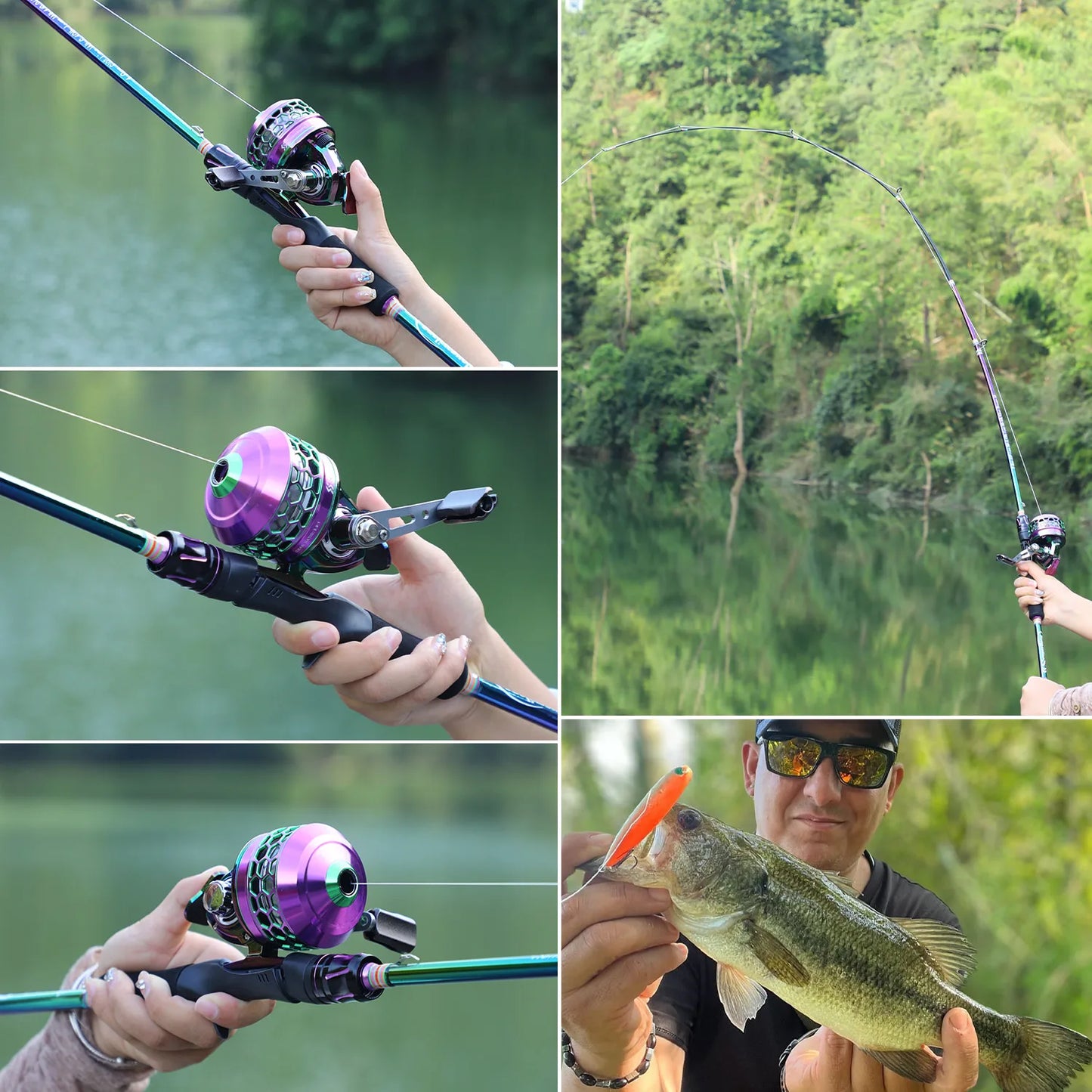 Sougayilang Colorful/Silver Fishing Reel 3.9:1 Gear Ratio&Double Roller Pin Paired with High Quality Ball Bearings Fishing Gear