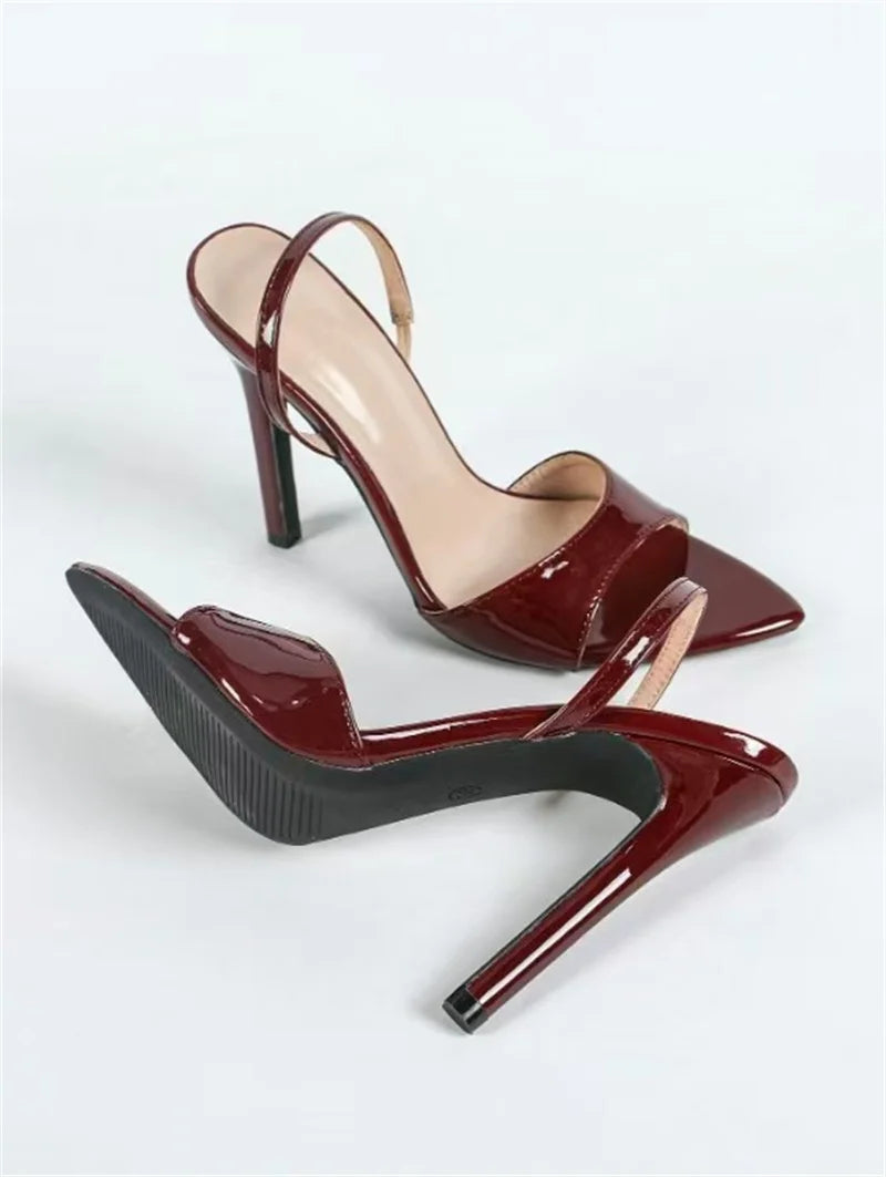 Liyke Sexy Slingback Sandals Women 2025 Summer Fashion Open Toe Slip On Back Strap Designer High Heels Party Dress Shoes Size 43