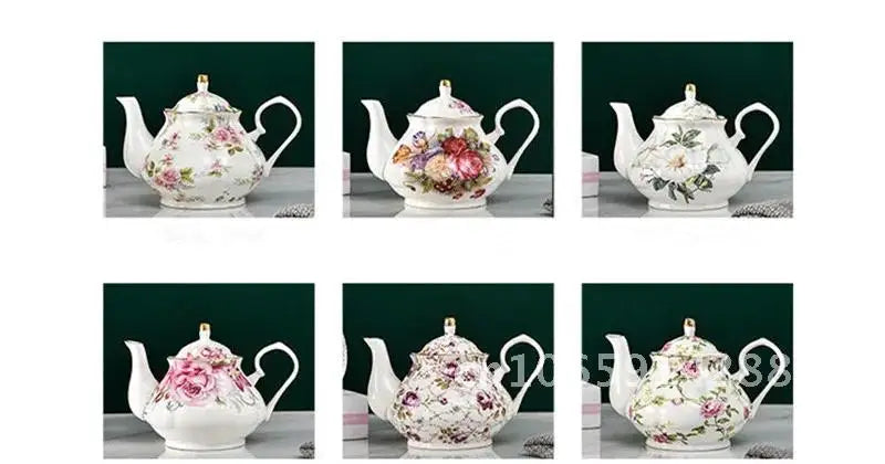400ML European Bone Coffee Teapot English Afternoon Tea Set Kettle Pot Resistant High-Grade Porcelain Heat China Teapot Pot