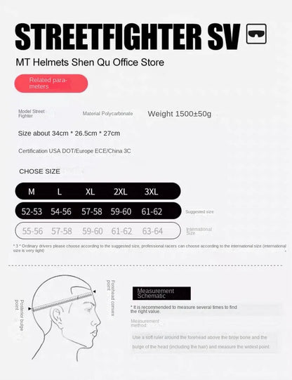 MT Street Fighter Motorcycle Helmet Detachable Combination Electroplated Gold Helmet ECE DOT Certification Full Face Casco Moto