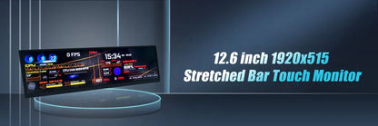 Wisecoco 14 Inch 4K 3840X1100 Aida64 IPS LCD Monitor Ultrawide PC Secondary Gaming Console For Raspberry Pi5 7.8''/8.8''/12.6''