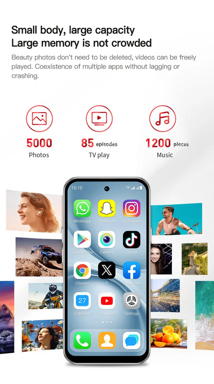 SERVO S45 PRO Android Mini Smartphone 4G LTE 4.5" HD Display 3+64GB Face Unlock Small Portable Cell Phone 2 SIM GPS Play Store