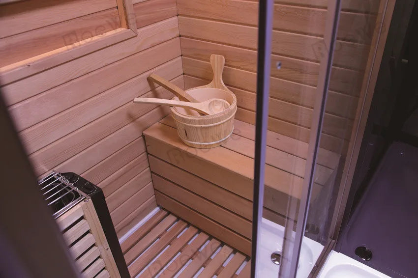 Customization Modern Design Dry Sauna Steam Shower, Indoor Luxury Bathroom Wooden Steam and Sauna Combination Room