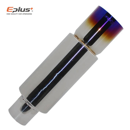 EPLUS Car&Motorcycle Exhaust Pipe Muffler Tail Pipe Universal High Quality Stainless Steel 51 57 63MM Exhaust End Output 89MM