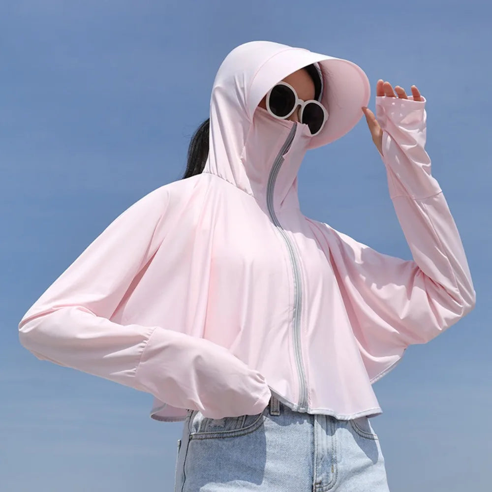 Summer Female Sun Protection Clothing UV Protection Long Sleeve Ladies Cloak Quick Dry Clothing Thin Jackets