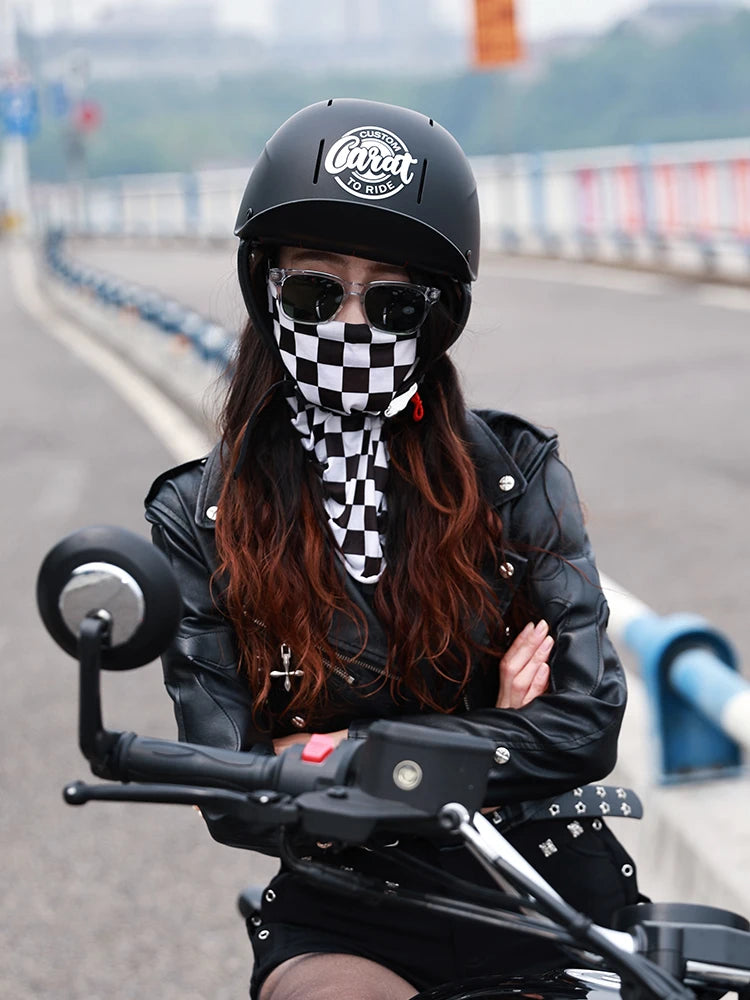 Summer breathable retro cruise motorcycle helmet for men and women electric motorcycle half helmet day American pedal scoop helm