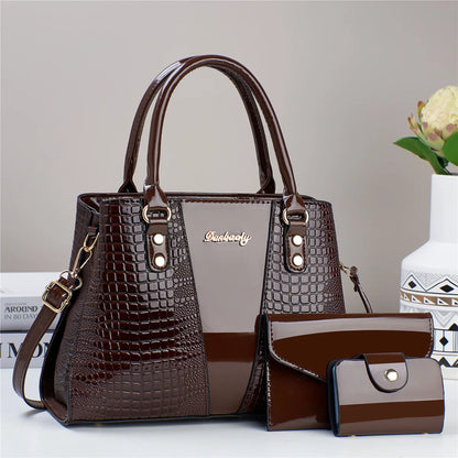 3Piece Set Casual Tote Bags Large Capacity Shoulder Bag Waterproof  Designer Female Handbag Simple Fashion Messenger Bags