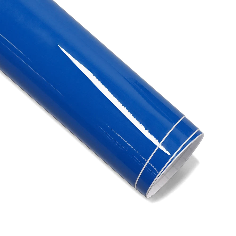 Car Sticker Bright Dark Blue Car Film Covering Vinyl Wrap Air Bubble Free Film Car Accessories Exterior Interior Decoration