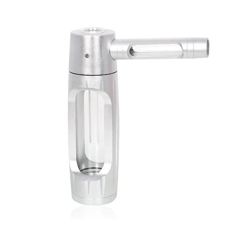 6″ Metal Aluminum Glass Bubbler Water Pipe Mini Smoking Bottle Portable Hookah Shisha Tube Filter (Ship within 24 hours)