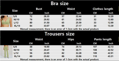2 Piece Yoga Clothes Women's Sexy Wear Sexy Sport Bra High Waist Flared Pant Fitness Suit Gym Workout Jogging Sports Yoga Set