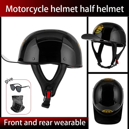 Summer breathable retro cruise motorcycle helmet for men and women electric motorcycle half helmet day American pedal scoop helm