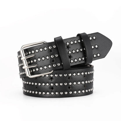 New Fashion New Bronze Bullet Belt Metal Belt Men And Women Punk Hardware Jeans Belt Y2K Belt Designer Belt Women's Belt