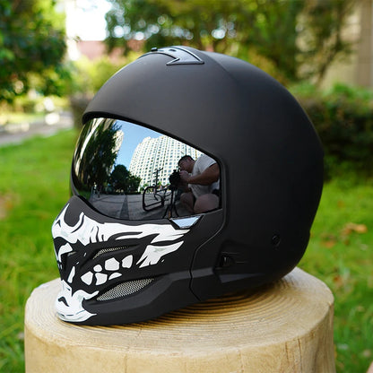 Scorpion Retro Motorcycle Helmet Removable Front Module Transparent Lens M L XL XXL Sizes Available for Motorbike Safety Gear