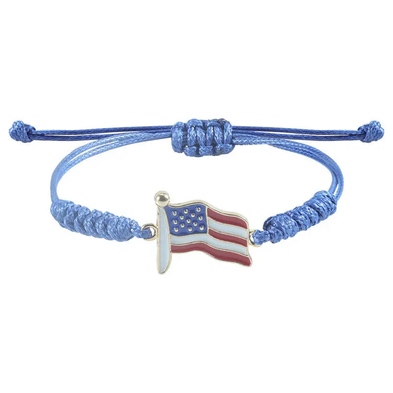 New stylish alloy USA Independence Day Bracelet USA Flag Election Holiday Party Honoring patriotism Bracelet accessories for men