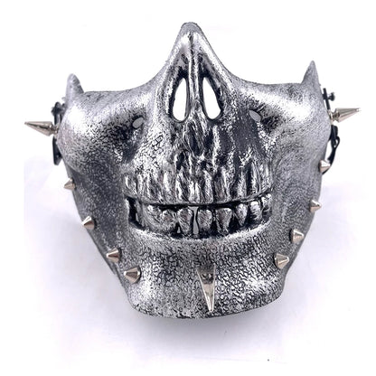Horror Decorative Half Face Mask Home Party  Items Steampunk Skull Style Headgear Mask For Adult