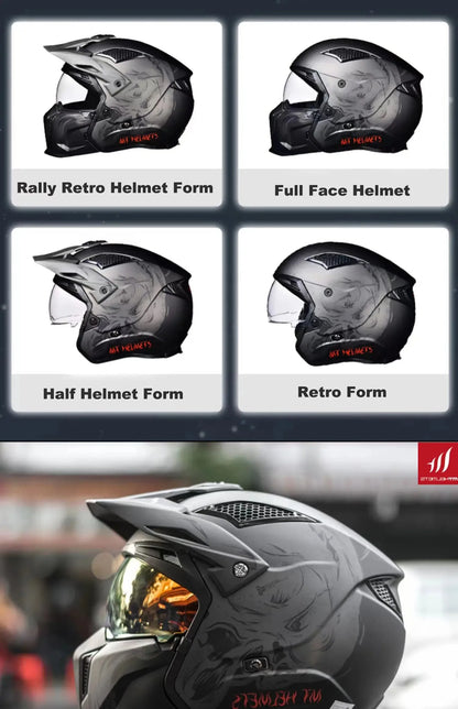 MT Street Fighter Motorcycle Helmet Detachable Combination Electroplated Gold Helmet ECE DOT Certification Full Face Casco Moto