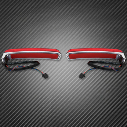 2xMotorcycle LED SaddleBag Turn Lamp Light Run Brake Light For Harley Touring Street Glide Road King FLHR Limited CVO 2014-2022