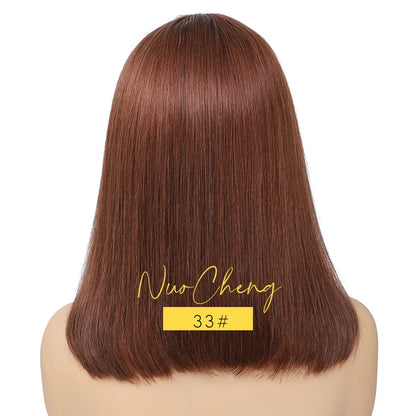 Bob Wig Human Hair 13X4 HD Lace Frontal Short Straight Lace Front Bob Wigs for Black Women Human Hair Wine Red 99J Burgundy