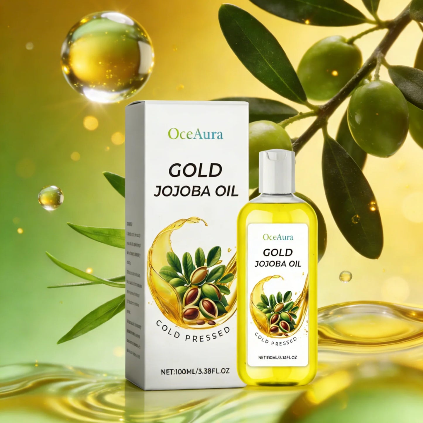 Organic Jojoba Oil for Hair Growth Products Strengthening Hair Smoothing Cold-Pressed Vitamin C Jojoba Oil for Face Moisturizer
