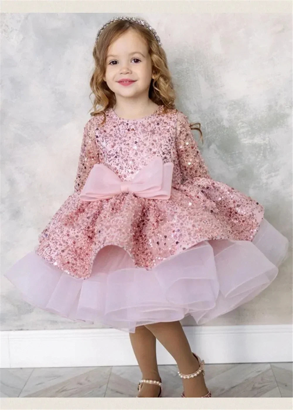Lovely White Satin Flower Girl Dress for Wedding Dresses Little Princess Bow Kids Birthday Party Evening Customise Gowns