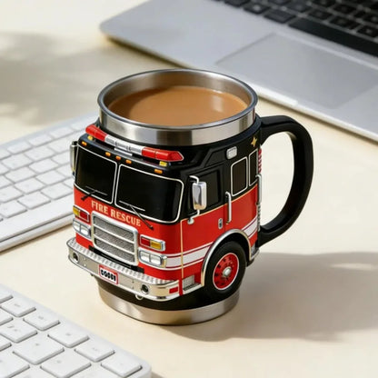 Funny Mugs Firefighting Coffee Mugs Creative Design Truck Coffee Mug  Firefighting Coffee Mugs Tea Cup for Hot Cold Water Juice