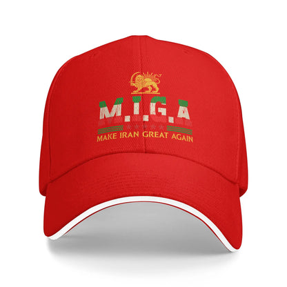 Summer Iranian Make Iran Great Again Emblem Of Iran MIGA Baseball Cap y2k Sun Trucker Hat Unisex Men Wholesale Baseball Caps