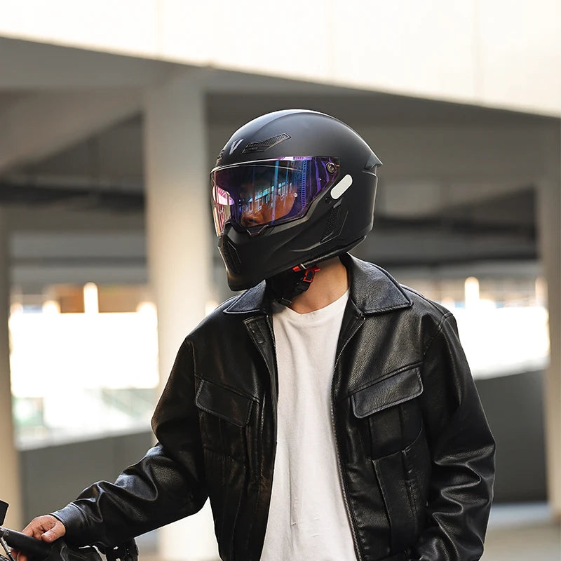 New Motorcycle Helmet DOT Approved  Full Face Racing Off-road Helmets Capacetes Men Cascos Para Moto for Harley Four Season