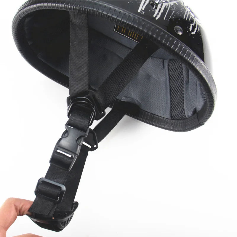 1X Motorcycle Helmet Open Face Helmet Half Helmet Retro Moto Casco Capacete Dot Approved Half Face Safety Helmet DOT