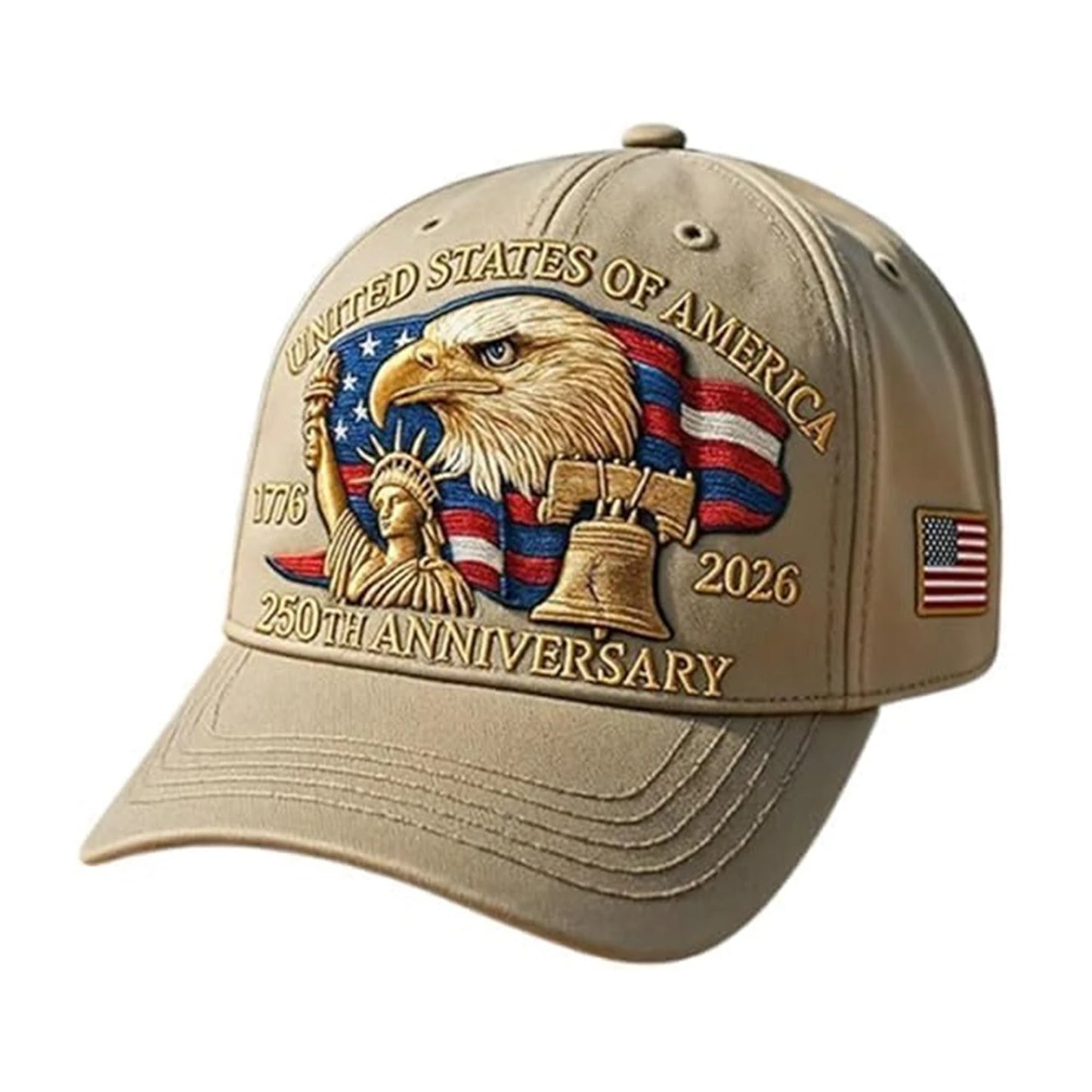 Men Women Baseball Caps US 250th Anniversary Cap Adjustable Retro Washed Patriotic Cap US 250th Anniversary Sports Trucker Hat
