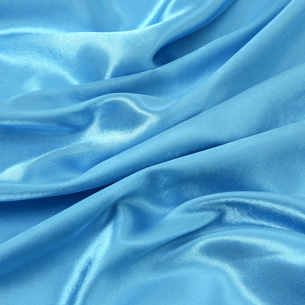 60x60cm Solid Colors Neckerchief Scarf For Women Silk Satin Headband Hair Scarves Female Square Shawls Head Scarfs