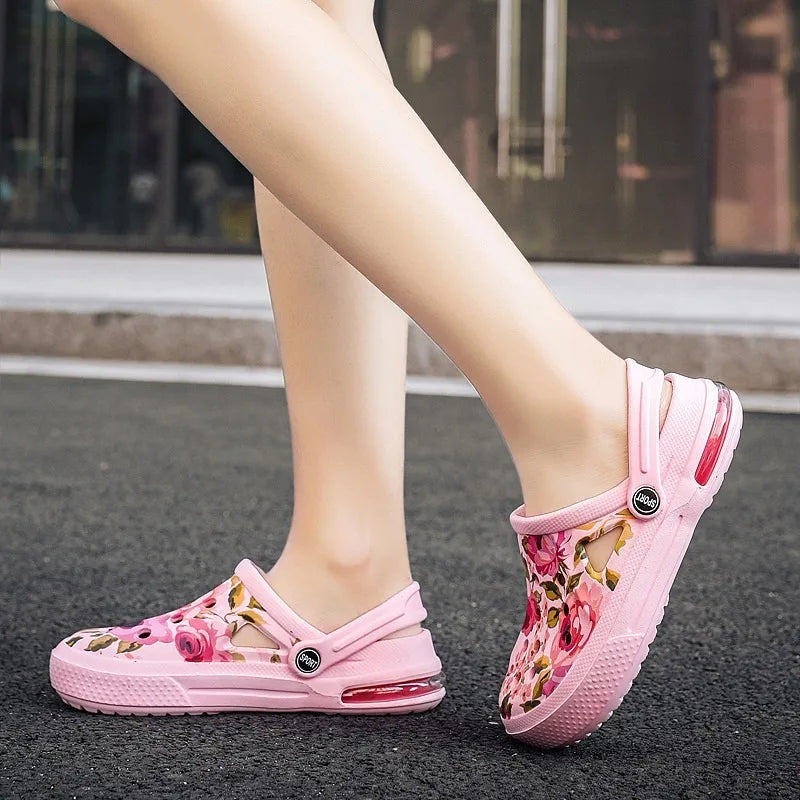 Women's Ethnic Shoes Clogs Soft Sole Two-way Wear for Beach Mules and Pool Women Garden Slides Indoor Nursing Clogs Sandals