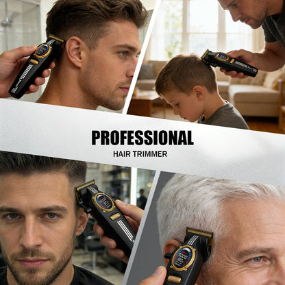 Kemei Trimmer Professional Hair Clippers Rechargeable Clippers 9000 RPM DLC Blade LCD Display Trimmer for Men KM-1685 KM-1692