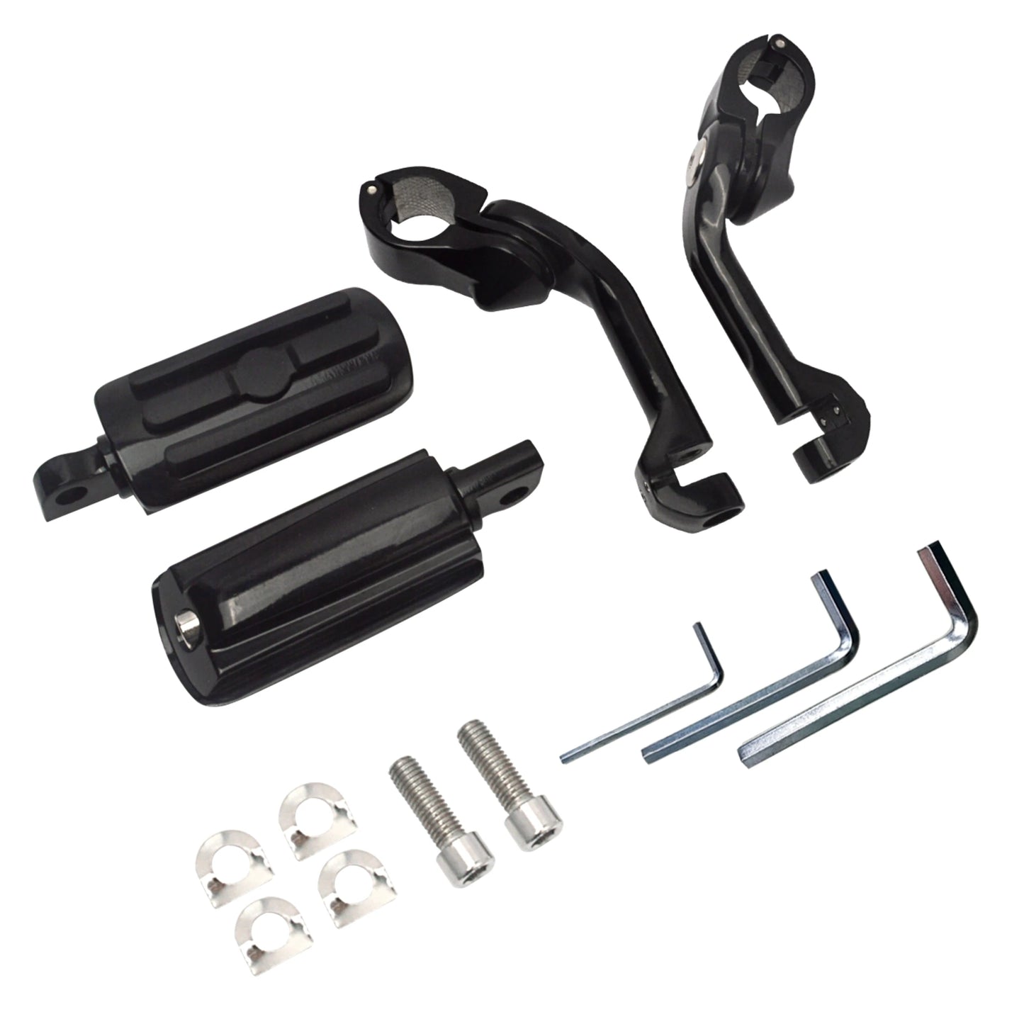 Motorcycle 1 1/4" Highway Footrest Engine Guard Mount Footpegs For Harley Road King Sportster 1200 Iron 883 Electra Street Glide