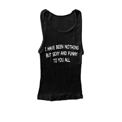 Japanese 2000s Style Y2k Crop Top Sexys T-shirt Vintage Goth Letter Summer Woman Korean Popular Streetwear Tanks & Camis Clothes