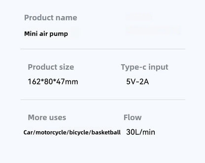 150psi Wireless/Wired Portable Tire Inflator Car Tire Inflator Pump With Digital Display Electric Inflator Mini Bicycle Air Pump
