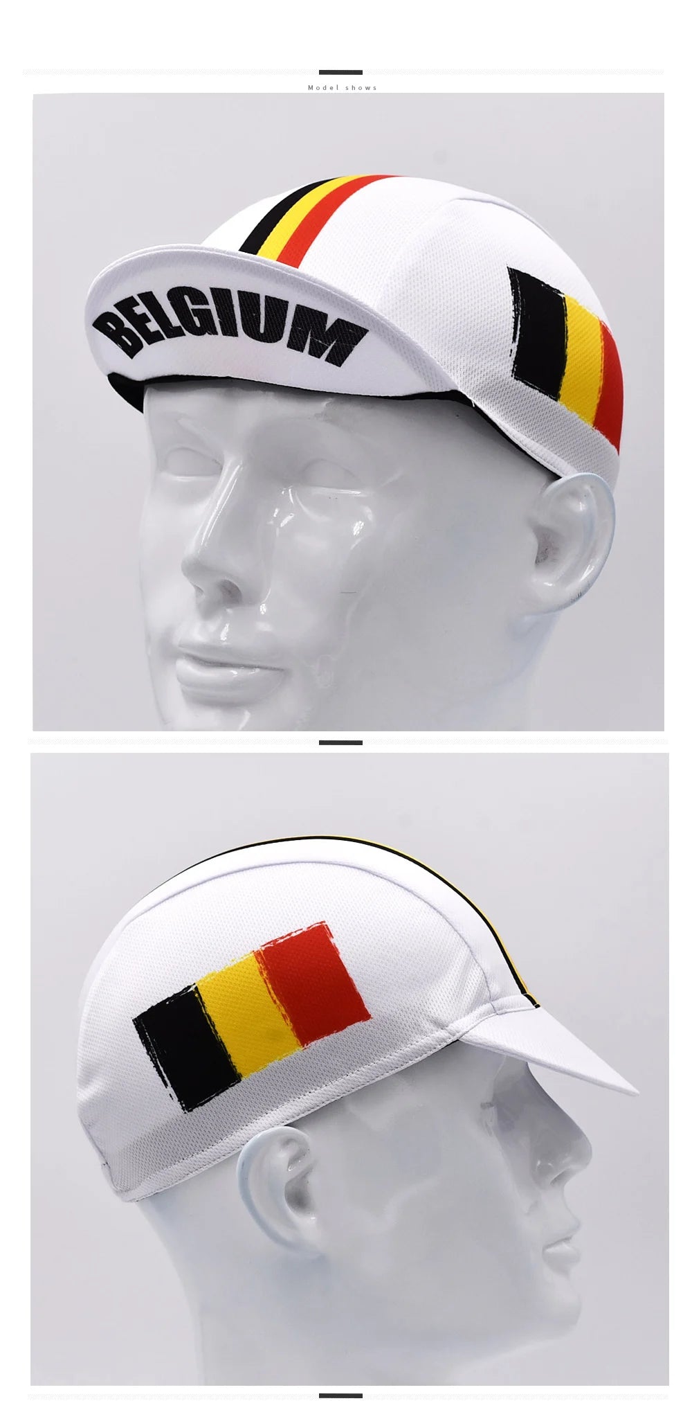 Classic Retro Belgium Cycling Cap Summer Breathable Racing MTB Bicycle Hat