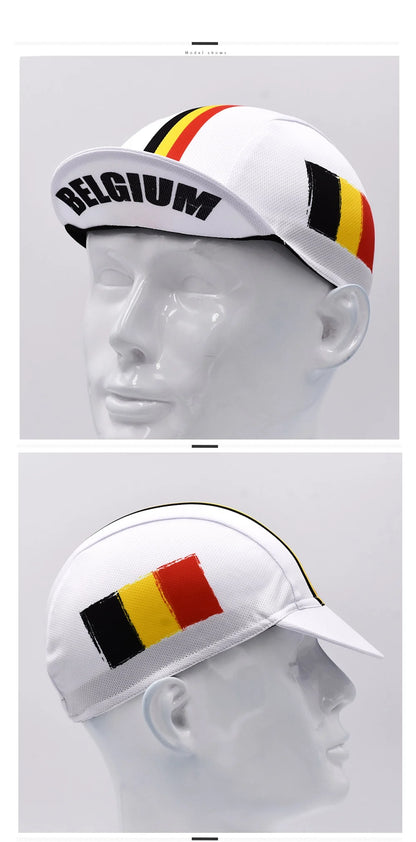 Classic Retro Belgium Cycling Cap Summer Breathable Racing MTB Bicycle Hat
