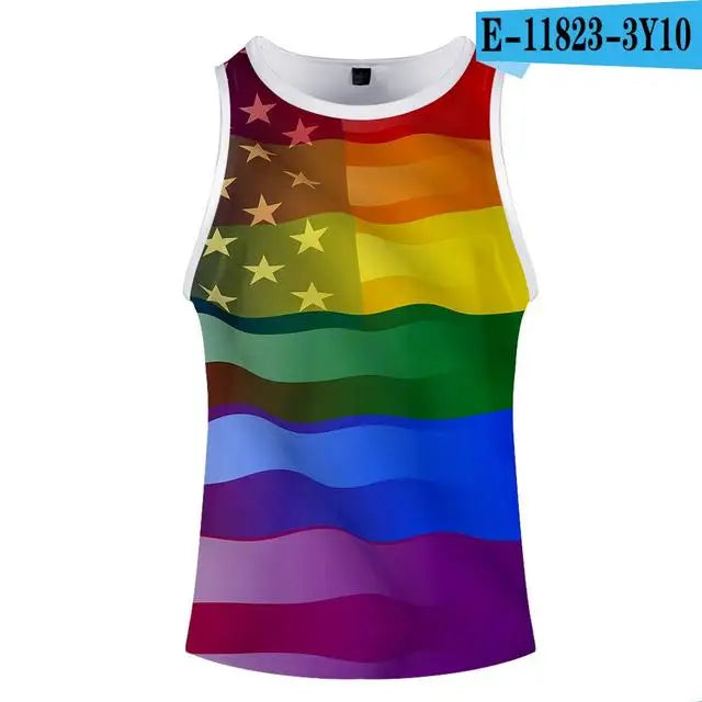 Fashion LGBT Love men tank top LGBT Flag fitness sleeveless shirt Lesbian Gay summer vest LGBT pride tank tops Men's clothing