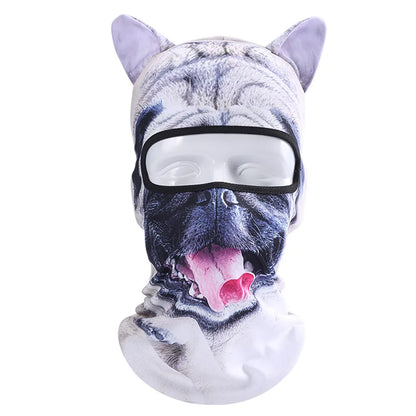 3D Animal Balaclava Bicycle Cycling Ski Hats Party Cat Dog Full Face Mask Funny Neck Gaiter Windproof Soft Animal with Ears Hats