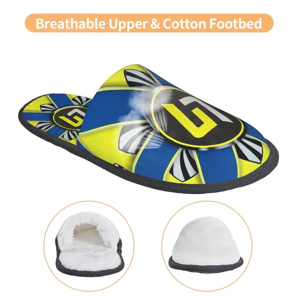 Custom British Lando Norris Racing Driver Guest Slippers for Spa Women House Slipper