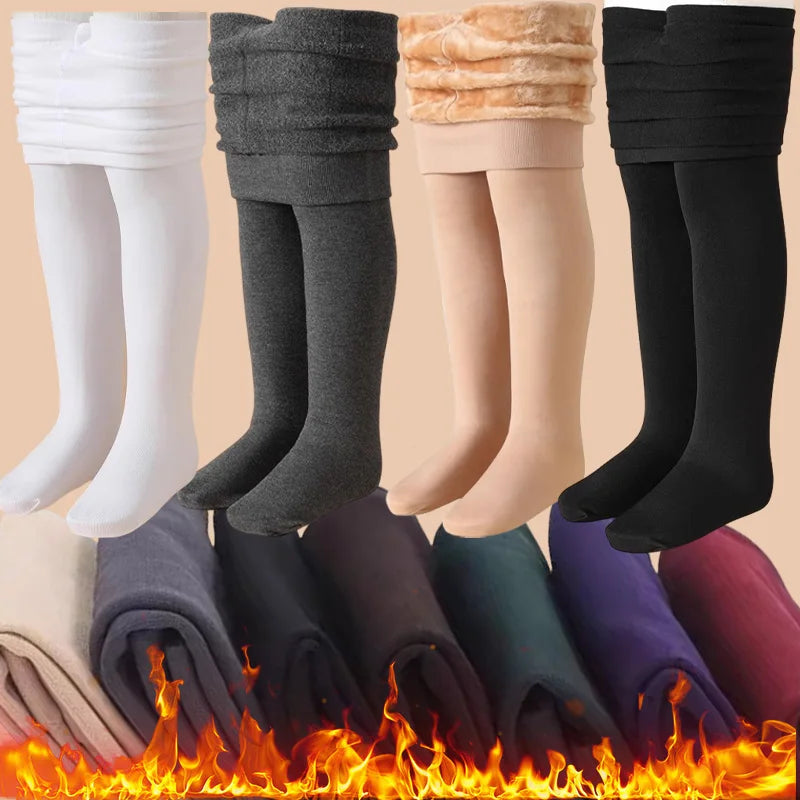 1/2pairs New Colorful Winter Warm Velvet Leggings for Women High Waist Tights Stretchy Leggings Sexy Stockings Fleece Pantyhose