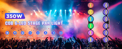 DayFlicker 350W 6-LED COB Linear Vintage Light Stage Light 1-20Hz Flash DMX512 15/33CH For DJ Concert Weddings Nightclub Dance