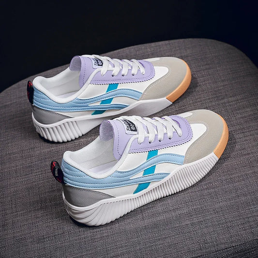 Women's Sneakers Outdoor Lightweight Casual Walking Shoes Fashionable Breathable Student Versatile Flat Vulcanized Shoes Women