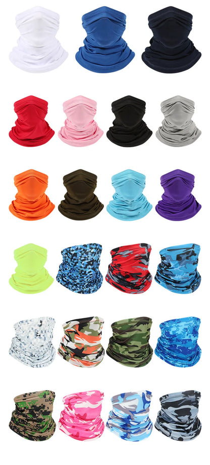 Outdoor Ice Silk Sun Protection Bib Spring and Summer Motorcycle Neck Cover Sports Magic Bandana Riding Mask Full Face