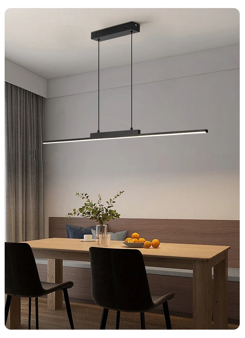Modern LED Pendant Light 80/100CM For Living Room Kitchen Restaurant Dining Table Bar Indoor Decorative Lighting Hanging Lights