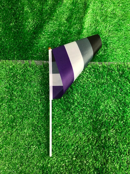 LGBTQIA Hand Flag 14X21cm 10/20/50pcs LGBTQIA Ace Community Nonsexuality Asexuality Asexual Pride Hand Flag