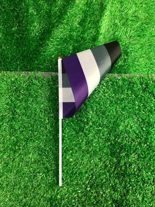 LGBTQIA Hand Flag 14X21cm 10/20/50pcs LGBTQIA Ace Community Nonsexuality Asexuality Asexual Pride Hand Flag